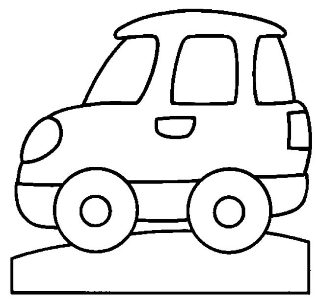 小汽车交通工具简笔画图片 小汽车怎么画