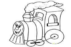 卡通火车交通工具简笔画图片怎么画