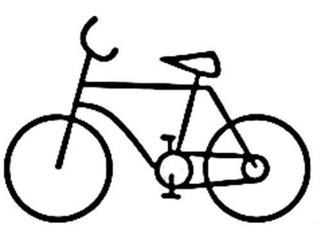 自行车简笔画_自行车怎么画