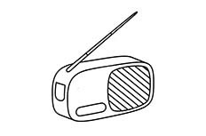 收音机简笔画图片 收音机怎么画