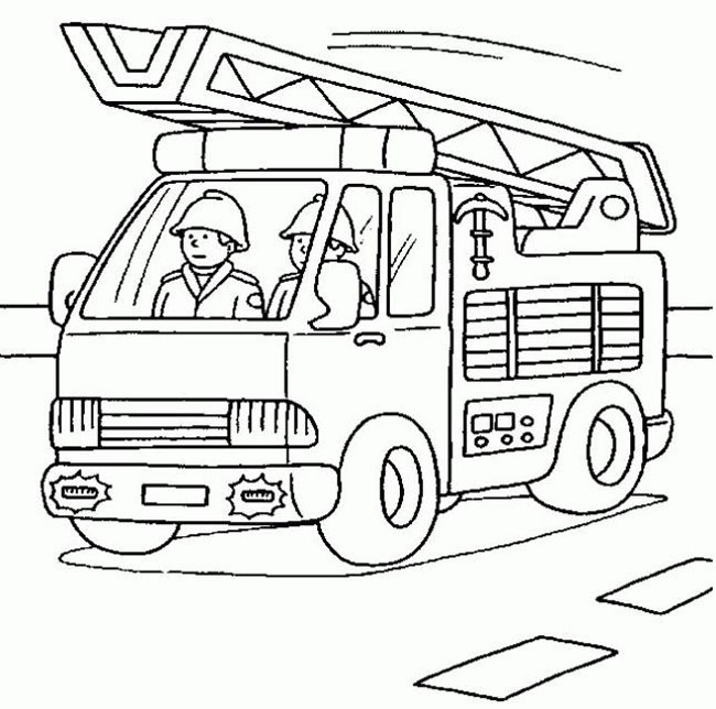 消防车交通工具简笔画步骤图片大全