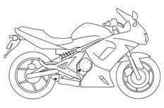 摩托车简笔画图片 摩托车怎么画