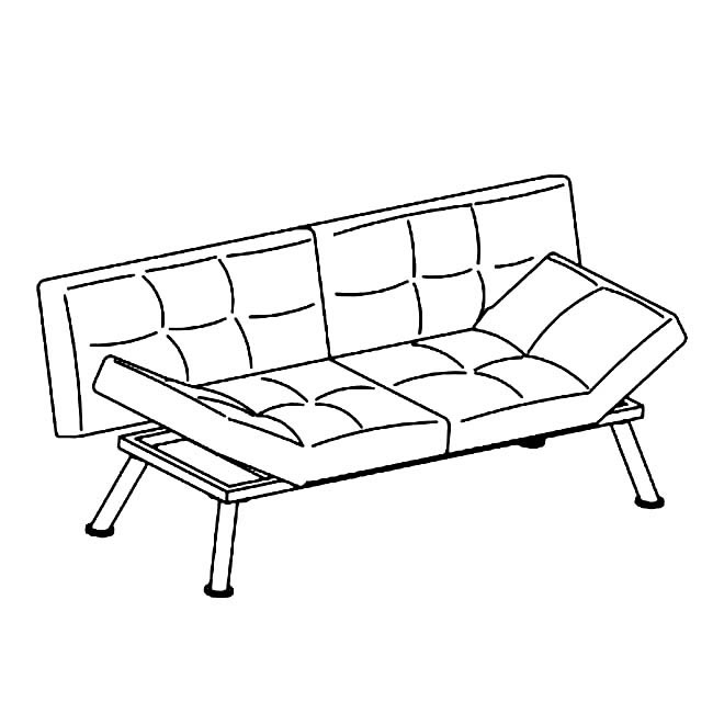 沙发床简笔画图片 沙发床怎么画
