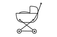 婴儿车简笔画图片 婴儿车怎么画
