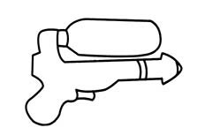 玩具水枪简笔画图片 玩具水枪怎么画