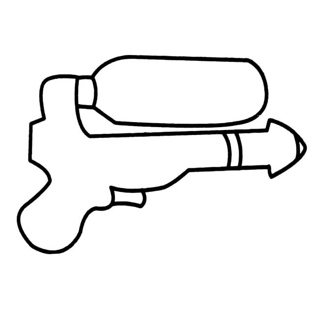玩具水枪简笔画图片 玩具水枪怎么画