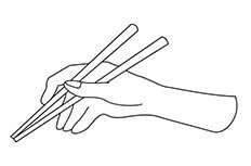 手拿筷子简笔画图片 手拿筷子怎么画