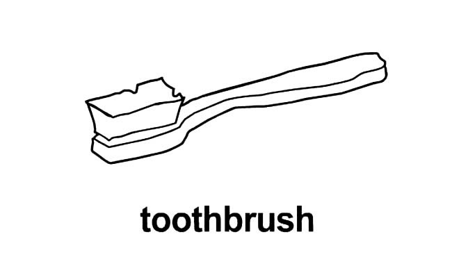 牙刷物品简笔画步骤图片大全