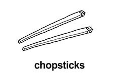 筷子物品简笔画图片 筷子怎么画