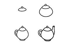 茶壶物品简笔画图片 茶壶是怎么画的