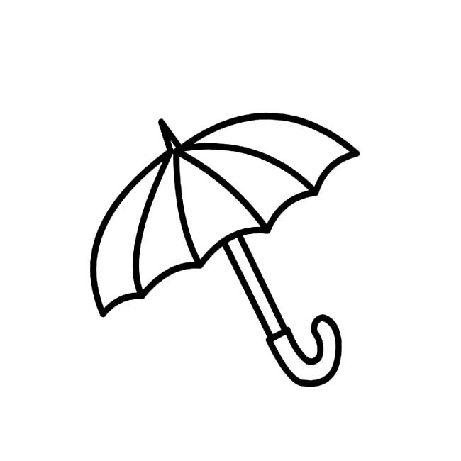 雨伞简笔画图片 雨伞怎么画