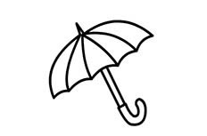 雨伞简笔画图片 雨伞怎么画
