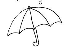 雨伞物品简笔画图片 雨伞怎么画
