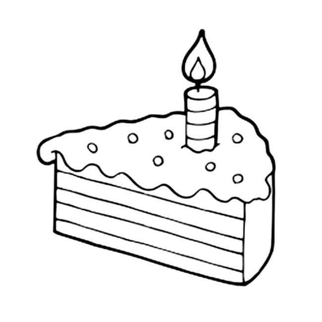 一块蛋糕简笔画图片 一块蛋糕怎么画