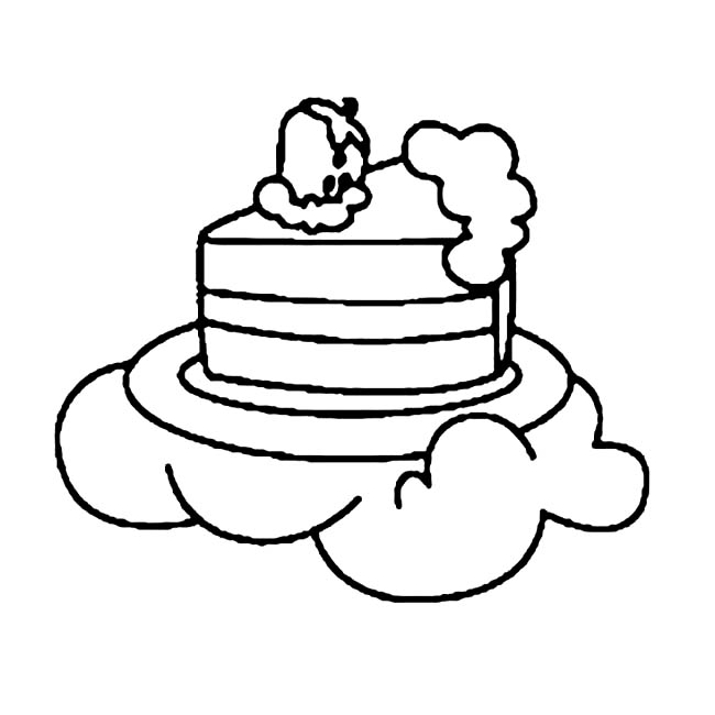 蛋糕食物简笔画图片 蛋糕怎么画