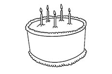 简单的生日蛋糕简笔画图片
