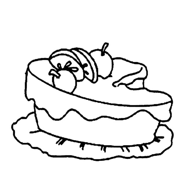 蛋糕食物简笔画图片怎么画