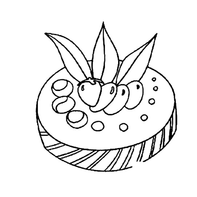 水果蛋糕简笔画图片 水果蛋糕怎么画
