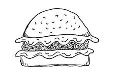 中式汉堡简笔画图片 中式汉堡怎么画