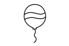 气球简笔画图片 气球怎么画