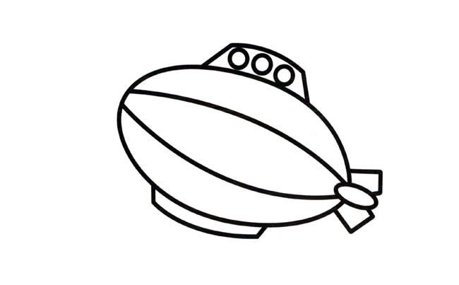 潜艇气球简笔画图片怎么画