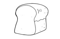 面包食品简笔画图片 面包怎么画