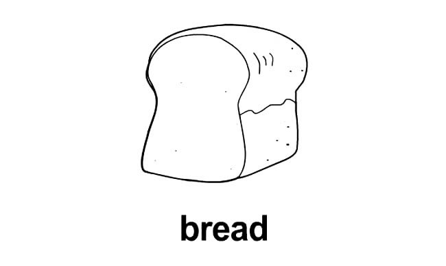 面包食品简笔画图片 面包怎么画