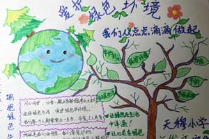 小学生爱护环境绿色环保手抄报图片