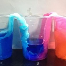 让颜色在不同杯子间传递 色彩传送带小实验