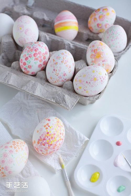 漂亮的彩蛋装饰品制作 手绘鸡蛋装饰DIY图片