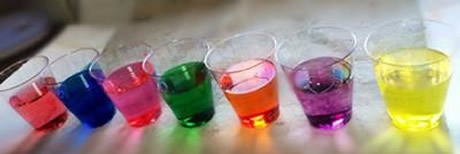 让颜色在不同杯子间传递 色彩传送带小实验
