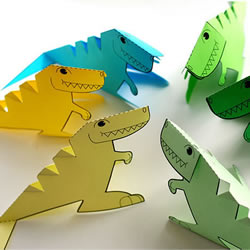 立体恐龙剪纸的制作方法 幼儿园手工剪纸恐龙