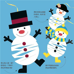 简单剪纸雪人的教程 幼儿雪人的制作方法