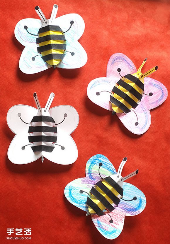 小蜜蜂手工制作图片 幼儿园手工制作蜜蜂