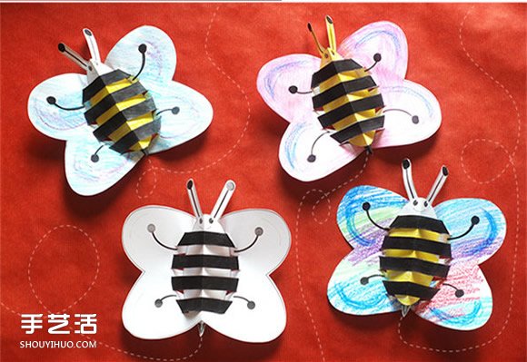 小蜜蜂手工制作图片 幼儿园手工制作蜜蜂