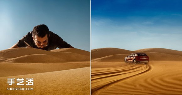 广告原来是这样拍出来的！微型摄影师打造奥迪沙漠广告
