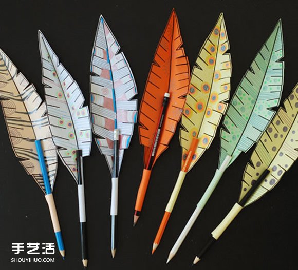 幼儿羽毛笔手工制作 用纸做羽毛笔的方法图解
