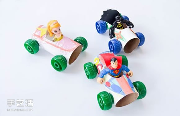 简单幼儿纸筒小车的做法 卫生纸筒制作小汽车