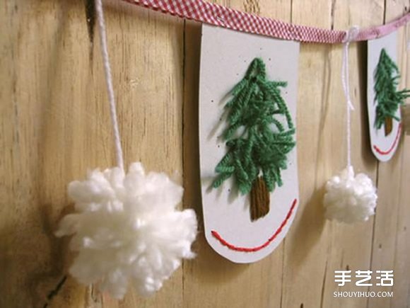 自制圣诞墙壁挂饰DIY方法 圣诞节挂饰手工制作