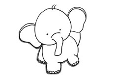 大象幼儿简笔画 小象怎么画