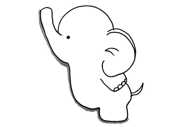 大象幼儿简笔画 小象怎么画