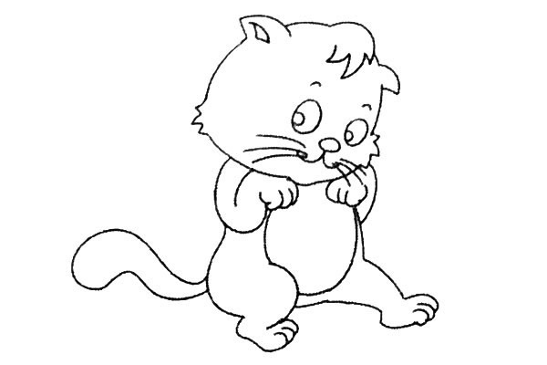 可爱猫喵简笔画图片 猫喵怎么画