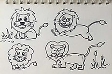狮子简笔画图片 狮子怎么画