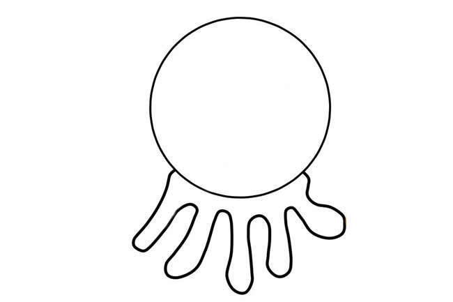 章鱼简笔画步骤图解教程 章鱼怎么画