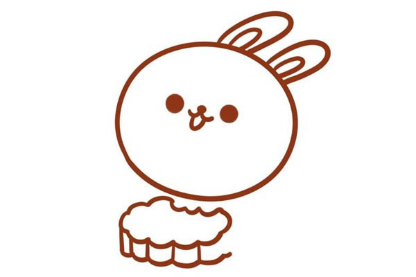 吃月饼的兔子简笔画图片 吃月饼的兔子怎么画
