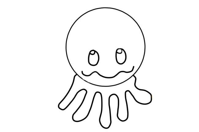 章鱼简笔画步骤图解教程 章鱼怎么画