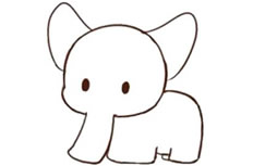 大象简笔画步骤图教程 大象怎么画