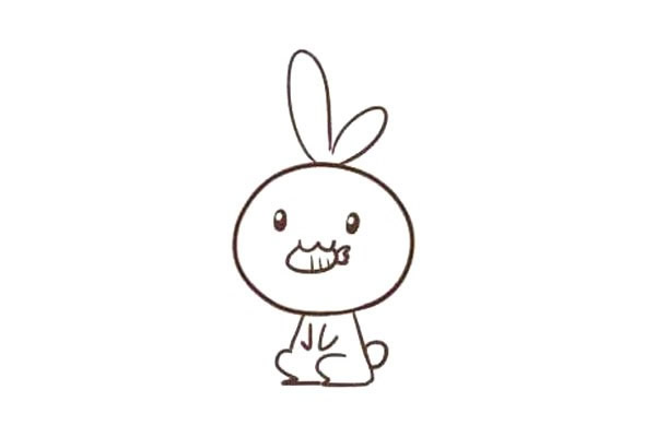 吃胡萝卜的兔子简笔画图片 吃胡萝卜的兔子怎么画