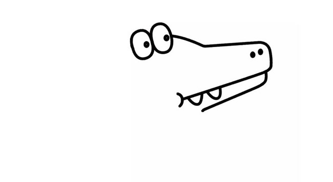 卡通鳄鱼的简笔画图片 鳄鱼怎么画