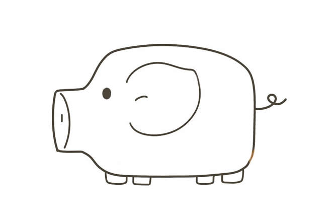 小猪简笔画图片 小猪怎么画